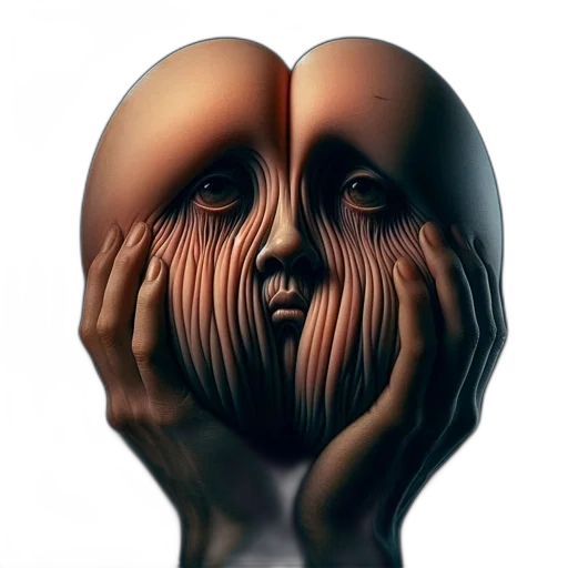 mask, face, hair, creature transparent PNG cut-out