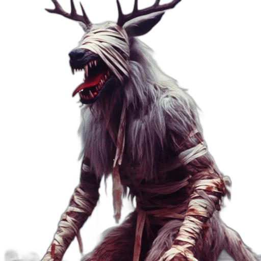 creature, animal, staff, mask transparent PNG cut-out