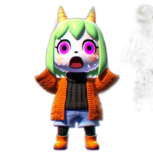mask, creature, staff, jacket transparent PNG cut-out