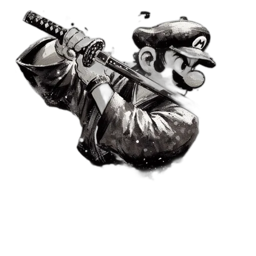 weapon, staff, sword, hat transparent PNG cut-out