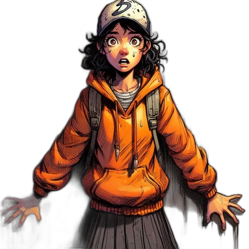 jacket, face, comic book art, concept art transparent PNG cut-out