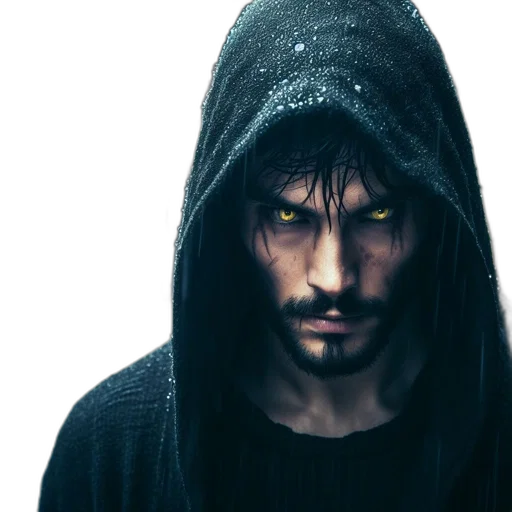 jacket, face, mask, cyberpunk transparent PNG cut-out
