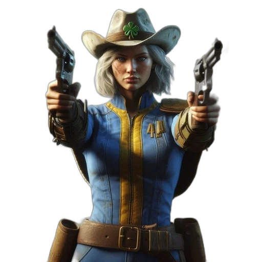 weapon, staff, jacket, hat transparent PNG cut-out