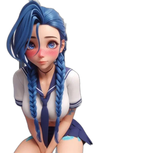 3d render, anime, concept art, cartoon transparent PNG cut-out