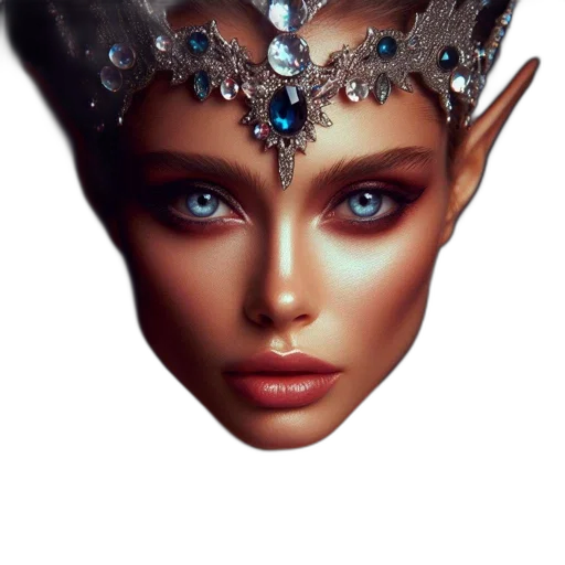 crown, jewelry, mask, face transparent PNG cut-out