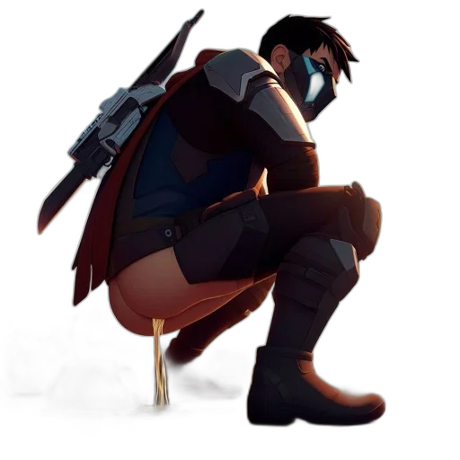 sword, staff, weapon, jacket transparent PNG cut-out