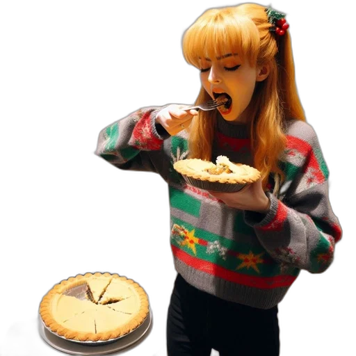 food, jacket, woman, vivid transparent PNG cut-out
