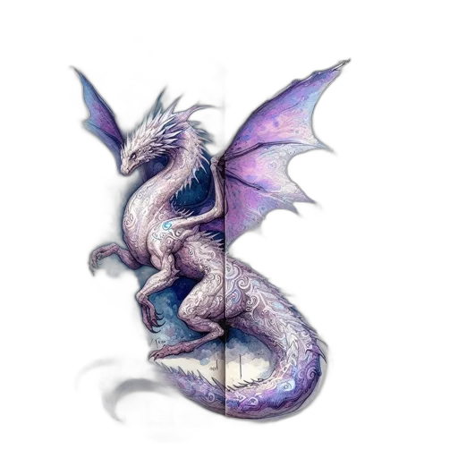 dragon, staff, animal, creature transparent PNG cut-out