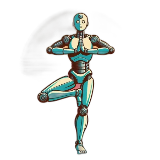 robot, concept art, 3d render, comic book art transparent PNG cut-out
