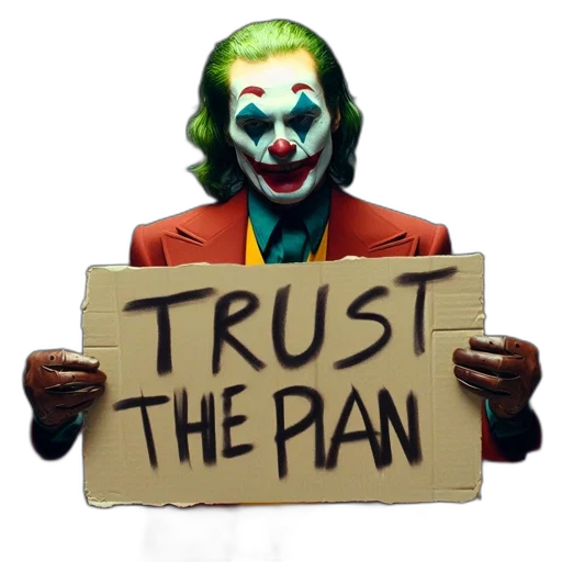 individual, dressed, like, joker transparent PNG cut-out