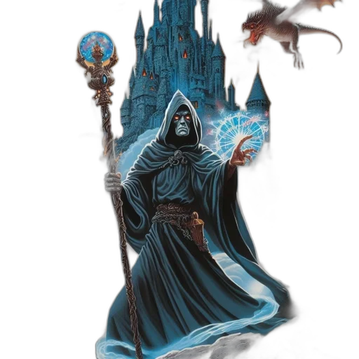 staff, concept art, fantasy art, comic book art transparent PNG cut-out