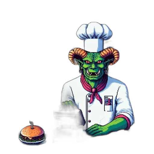 food, staff, concept art, pixel art transparent PNG cut-out