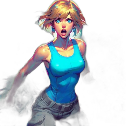 face, comic book art, concept art, fantasy art transparent PNG cut-out