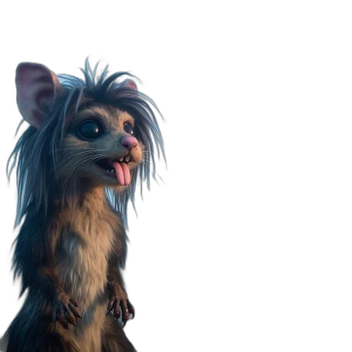 animal, creature, staff, hair transparent PNG cut-out