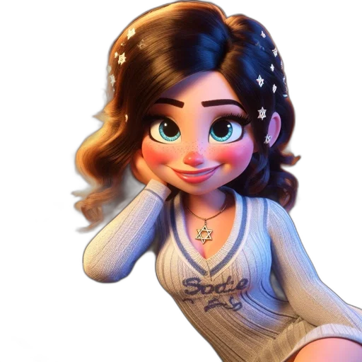 dress, face, jewelry, staff transparent PNG cut-out