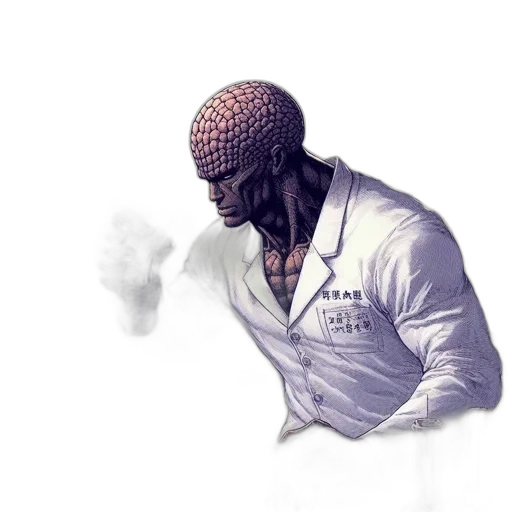jacket, mask, face, creature transparent PNG cut-out
