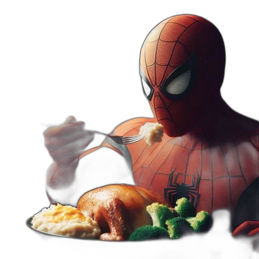 food, concept art, comic book art, 3d render transparent PNG cut-out