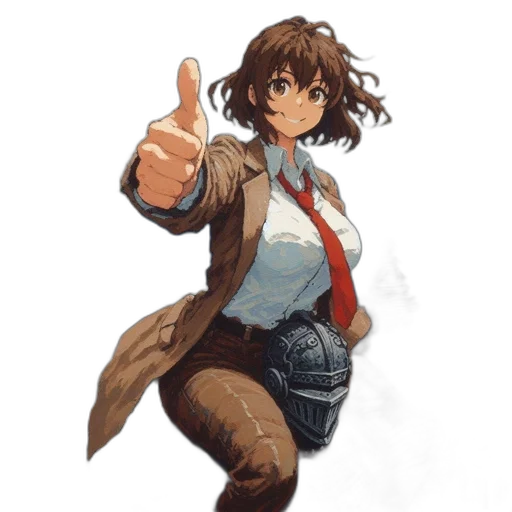 staff, jacket, animal, weapon transparent PNG cut-out