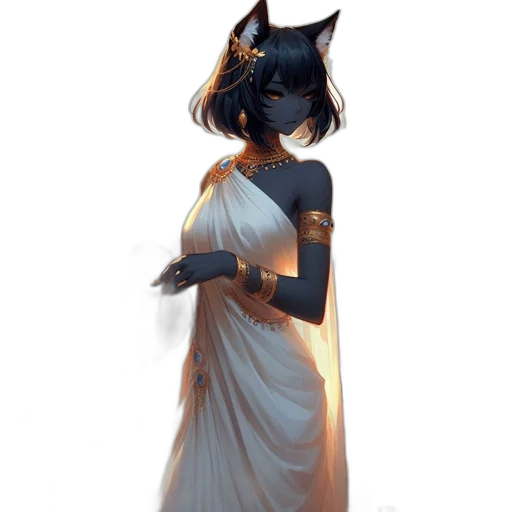 dress, mask, staff, jewelry transparent PNG cut-out