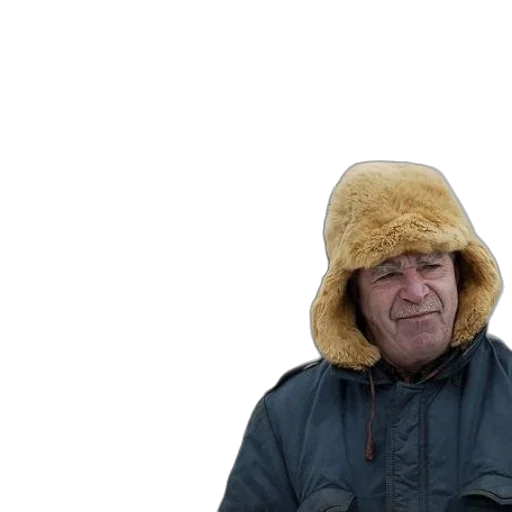jacket, hat, face, creature transparent PNG cut-out