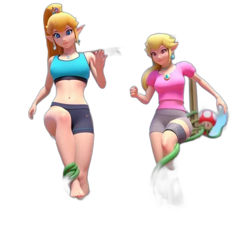 3d render, concept art, pixel art, vaporwave transparent PNG cut-out