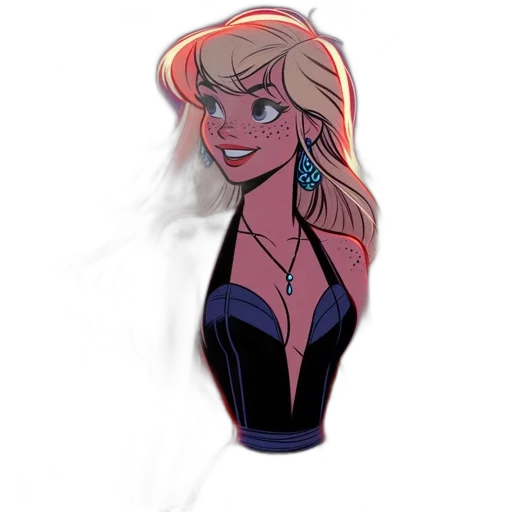 dress, jewelry, cartoon, concept art transparent PNG cut-out