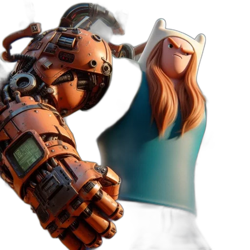 robot, dress, weapon, concept art transparent PNG cut-out