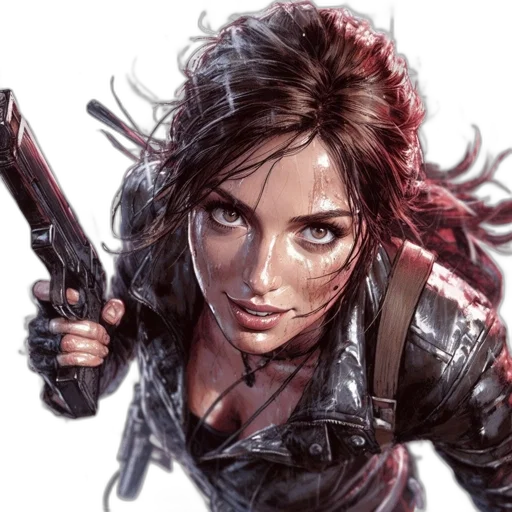 weapon, comic book art, concept art, cyberpunk transparent PNG cut-out