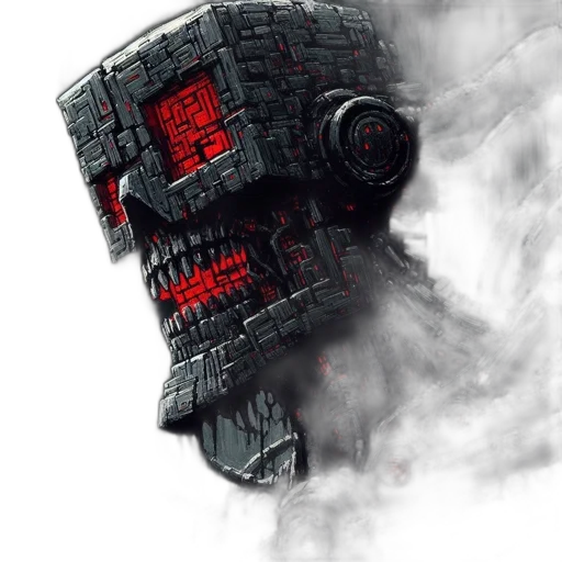 robot, face, mask, cyberpunk transparent PNG cut-out