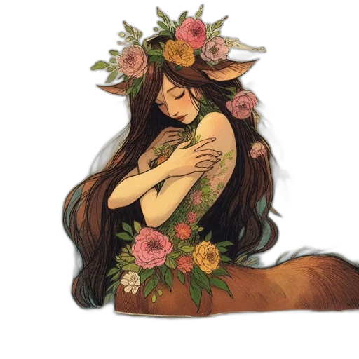 crown, dress, fantasy art, watercolor transparent PNG cut-out