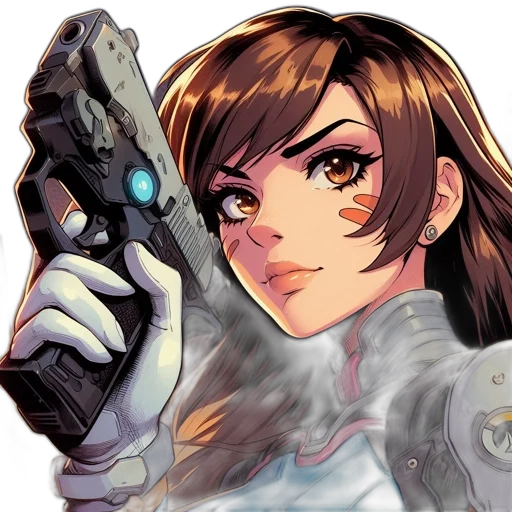 weapon, jacket, face, staff transparent PNG cut-out