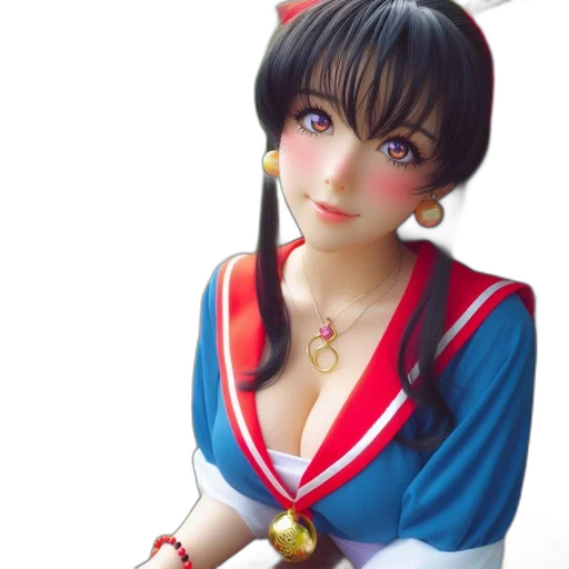 jewelry, staff, face, 3d render transparent PNG cut-out