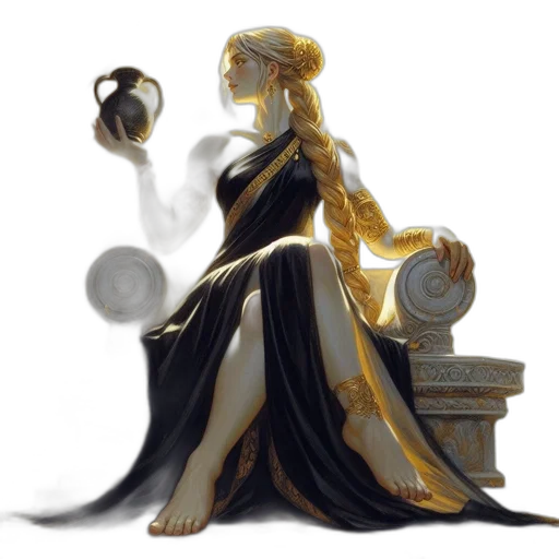 dress, staff, crown, jewelry transparent PNG cut-out