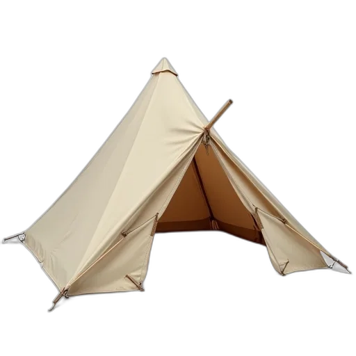 umbrella, 3d render, beige, canvas transparent PNG cut-out