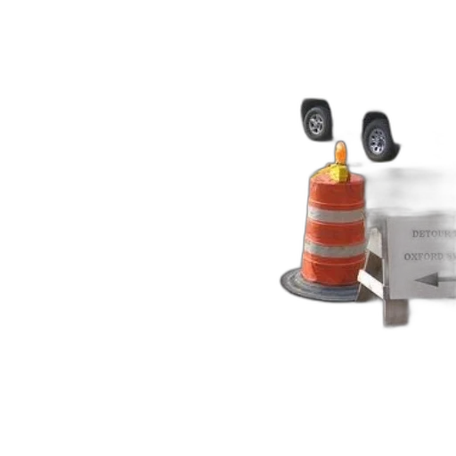 robot, car, hat, staff transparent PNG cut-out