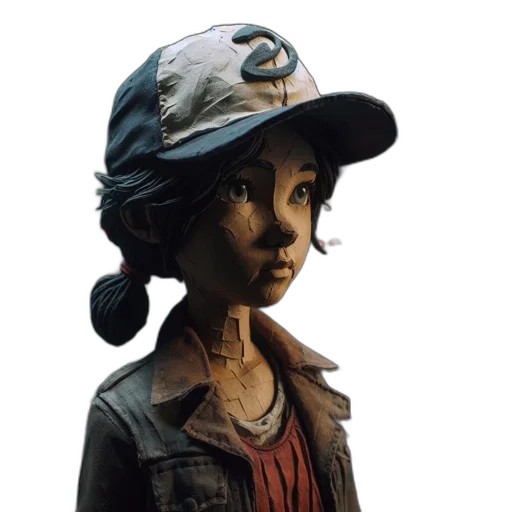 hat, jacket, face, photorealistic transparent PNG cut-out