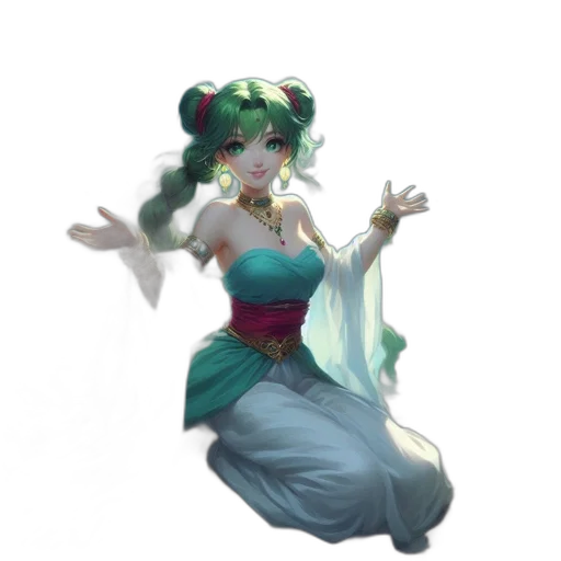 dress, staff, dragon, weapon transparent PNG cut-out