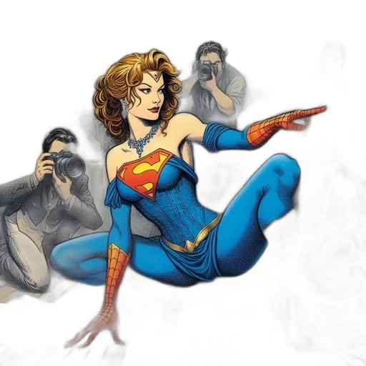 comic book art, concept art, cartoon, fantasy art transparent PNG cut-out
