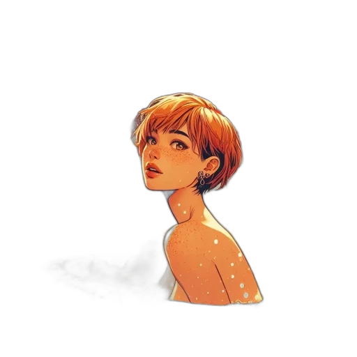 face, creature, crown, hair transparent PNG cut-out