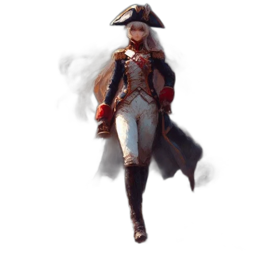 staff, jacket, hat, weapon transparent PNG cut-out