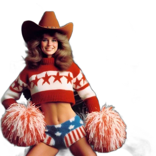 hat, jacket, woman, patriotic transparent PNG cut-out