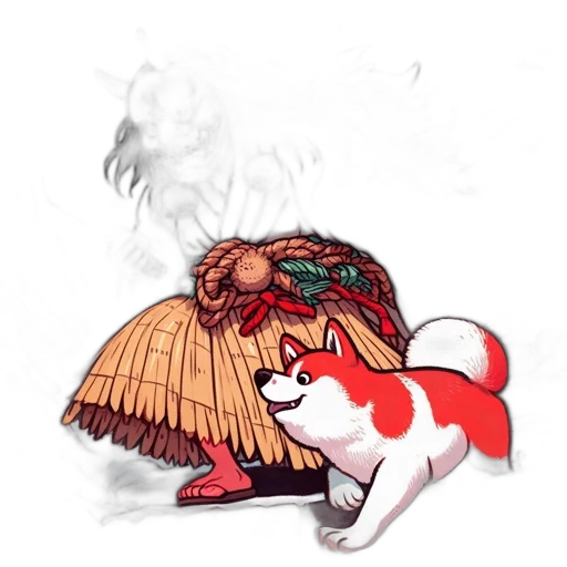creature, staff, hat, dragon transparent PNG cut-out
