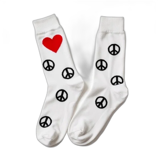 pair, white, socks, pattern transparent PNG cut-out