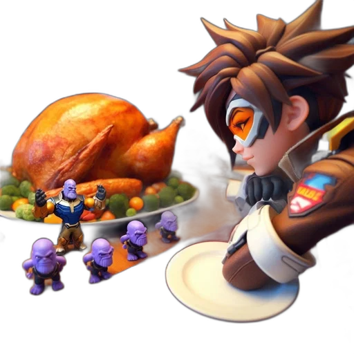 food, concept art, 3d render, pixel art transparent PNG cut-out