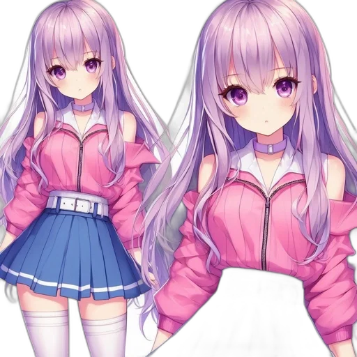 jacket, dress, hair, creature transparent PNG cut-out