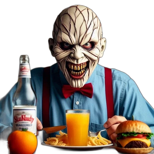 food, mask, face, creature transparent PNG cut-out