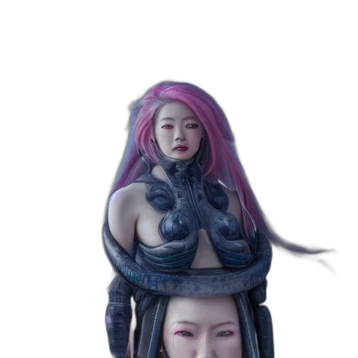 hair, face, mask, dress transparent PNG cut-out