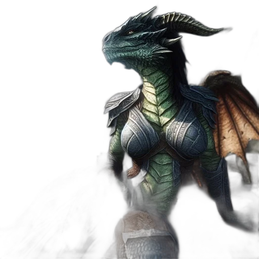 dragon, creature, animal, fantasy art transparent PNG cut-out