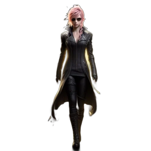jacket, staff, concept art, 3d render transparent PNG cut-out
