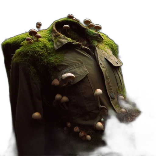 creature, crown, jacket, face transparent PNG cut-out